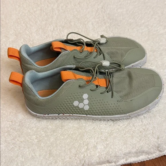 Vivobarefoot Primus Lite Barefoot Sneakers Green Orange Women 6 Youth 5 - Picture 4 of 6